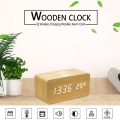 Best Gift Wooden Digital LED Alarm Clock Children's Alarm Clock Wooden wireless charger with Alarm Clock